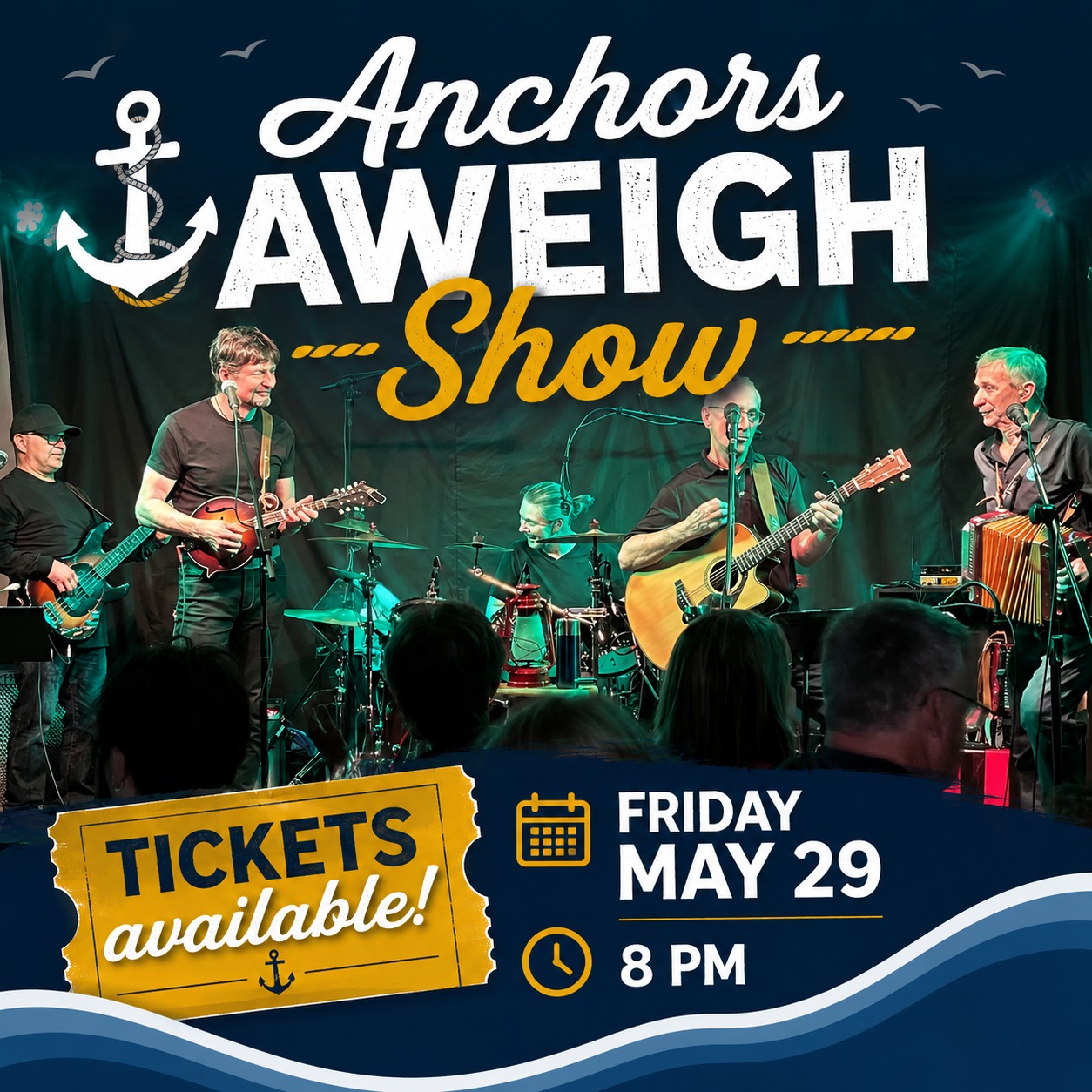 🎶 Tickets available for the Anchors Aweigh Show! ⚓

Join us for a fantastic night of live local music, great atmosphere, and plenty of Newfoundland favourites on Friday, May 29 at 8 PM.

Gather your friends and come enjoy an evening of entertainment — it’s the perfect way to kick off the weekend!

📍 Ocean View Hotel, Rocky Harbour
🎟 Tickets available now
⏰ Show starts at 8 PM
Reserve online at www.bontours.ca or call 1-888-458-2016

#AnchorsAweigh #LiveMusic #OceanViewHotel #NewfoundlandMusic #BonTours